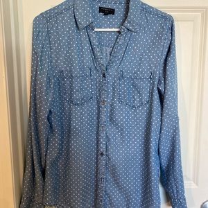 Tinsel Polka dot chambray top